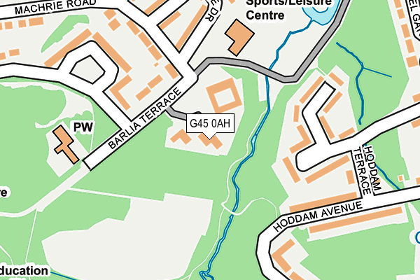 G45 0AH map - OS OpenMap – Local (Ordnance Survey)