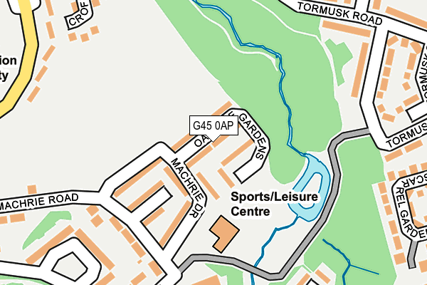 G45 0AP map - OS OpenMap – Local (Ordnance Survey)