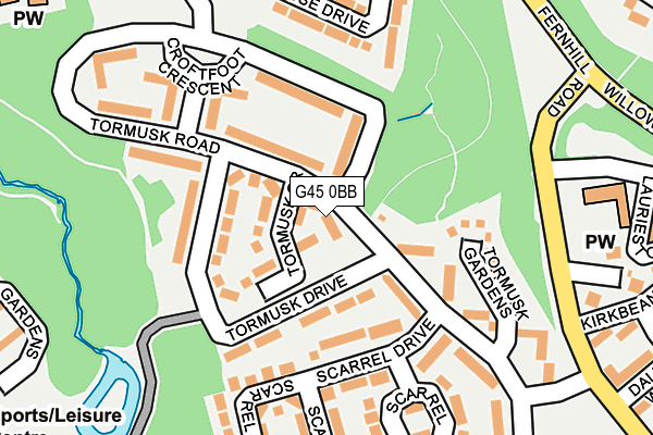 G45 0BB map - OS OpenMap – Local (Ordnance Survey)