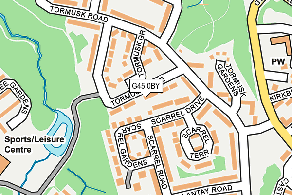 G45 0BY map - OS OpenMap – Local (Ordnance Survey)