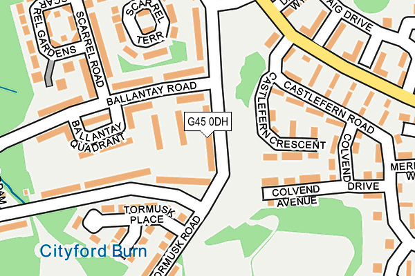 G45 0DH map - OS OpenMap – Local (Ordnance Survey)
