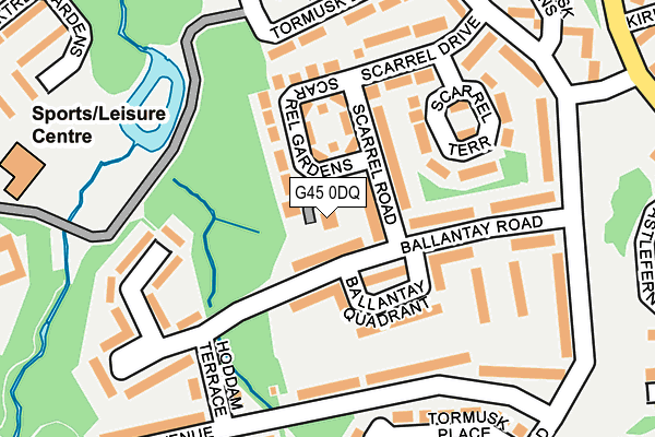 G45 0DQ map - OS OpenMap – Local (Ordnance Survey)