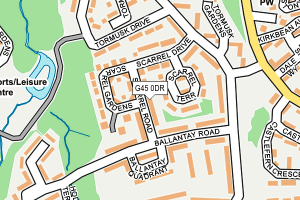 G45 0DR map - OS OpenMap – Local (Ordnance Survey)