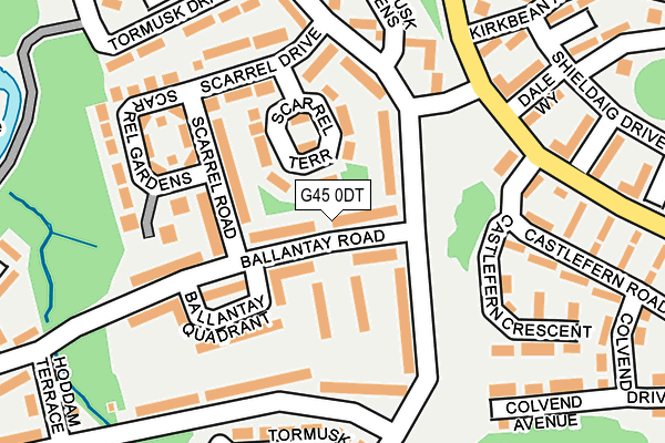 G45 0DT map - OS OpenMap – Local (Ordnance Survey)