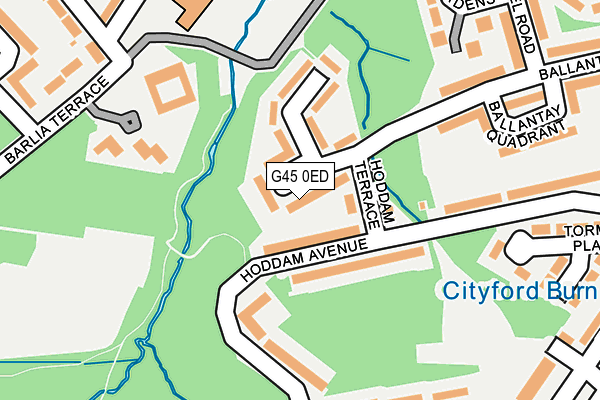 G45 0ED map - OS OpenMap – Local (Ordnance Survey)