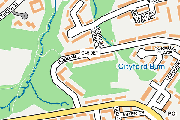 G45 0EY map - OS OpenMap – Local (Ordnance Survey)