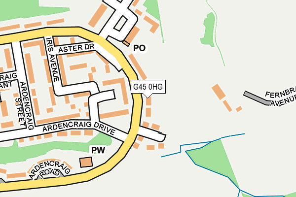 G45 0HG map - OS OpenMap – Local (Ordnance Survey)