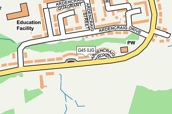 G45 0JG map - OS OpenMap – Local (Ordnance Survey)