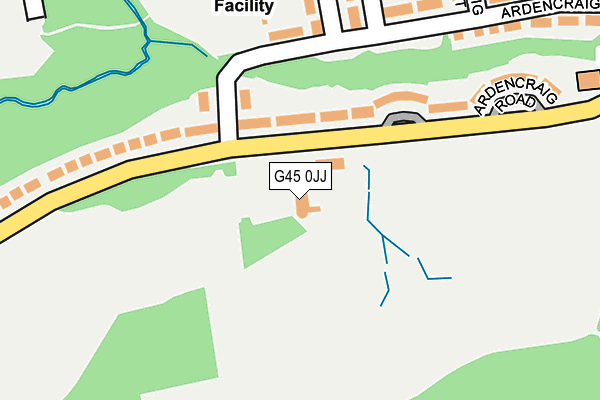 G45 0JJ map - OS OpenMap – Local (Ordnance Survey)