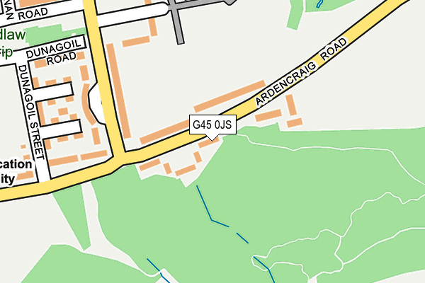 G45 0JS map - OS OpenMap – Local (Ordnance Survey)
