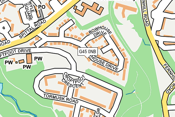 G45 0NB map - OS OpenMap – Local (Ordnance Survey)