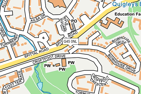 G45 0NL map - OS OpenMap – Local (Ordnance Survey)
