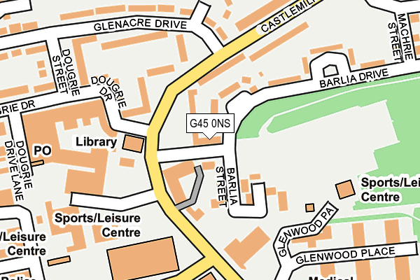 G45 0NS map - OS OpenMap – Local (Ordnance Survey)