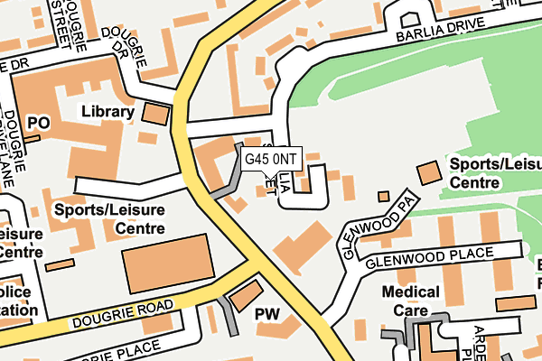 G45 0NT map - OS OpenMap – Local (Ordnance Survey)