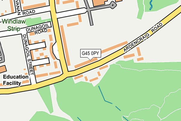 G45 0PY map - OS OpenMap – Local (Ordnance Survey)