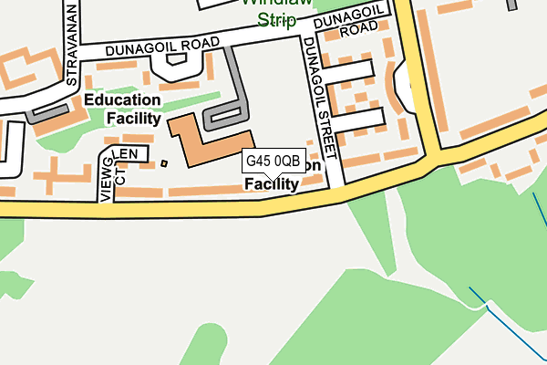 G45 0QB map - OS OpenMap – Local (Ordnance Survey)