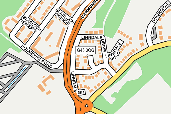 G45 0QG map - OS OpenMap – Local (Ordnance Survey)