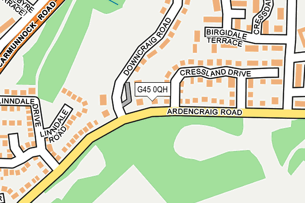 G45 0QH map - OS OpenMap – Local (Ordnance Survey)