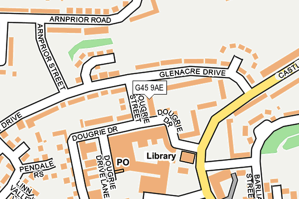 G45 9AE map - OS OpenMap – Local (Ordnance Survey)