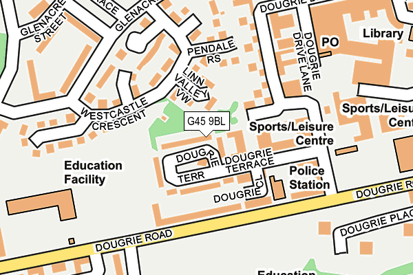 G45 9BL map - OS OpenMap – Local (Ordnance Survey)