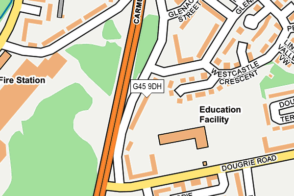 G45 9DH map - OS OpenMap – Local (Ordnance Survey)