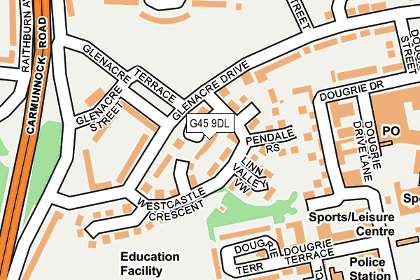 G45 9DL map - OS OpenMap – Local (Ordnance Survey)