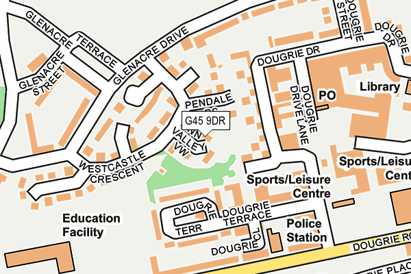 G45 9DR map - OS OpenMap – Local (Ordnance Survey)