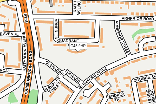 G45 9HP map - OS OpenMap – Local (Ordnance Survey)