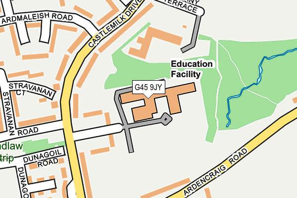 G45 9JY map - OS OpenMap – Local (Ordnance Survey)