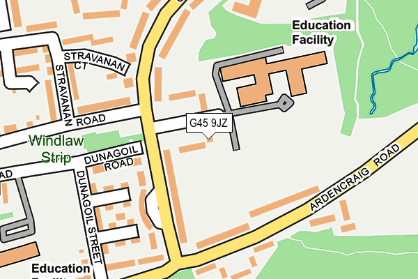 G45 9JZ map - OS OpenMap – Local (Ordnance Survey)