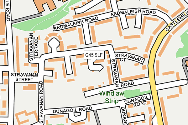 G45 9LF map - OS OpenMap – Local (Ordnance Survey)