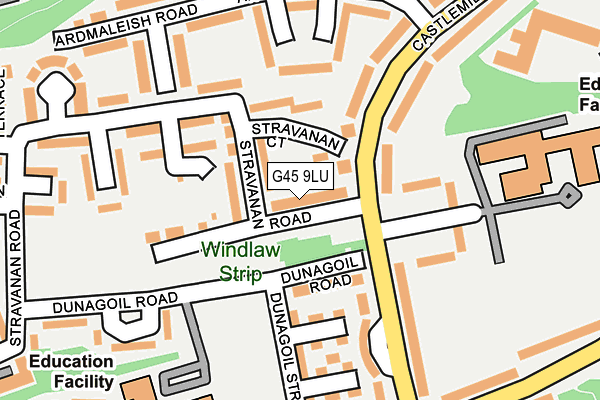 G45 9LU map - OS OpenMap – Local (Ordnance Survey)