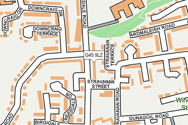 G45 9LZ map - OS OpenMap – Local (Ordnance Survey)