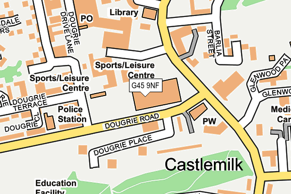 G45 9NF map - OS OpenMap – Local (Ordnance Survey)