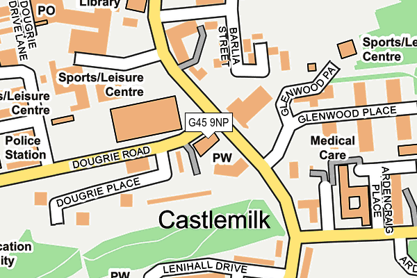 G45 9NP map - OS OpenMap – Local (Ordnance Survey)