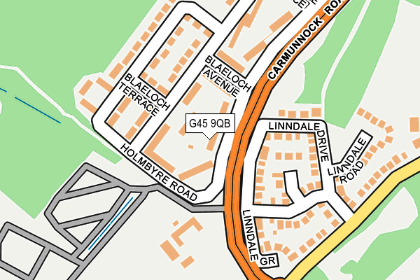 G45 9QB map - OS OpenMap – Local (Ordnance Survey)