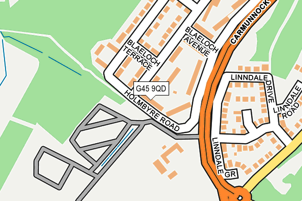 G45 9QD map - OS OpenMap – Local (Ordnance Survey)