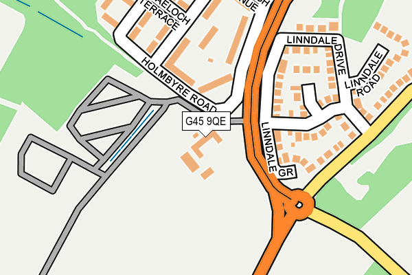 G45 9QE map - OS OpenMap – Local (Ordnance Survey)