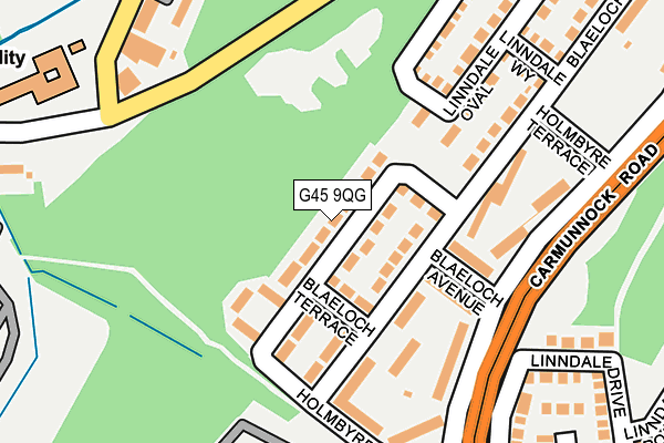 G45 9QG map - OS OpenMap – Local (Ordnance Survey)