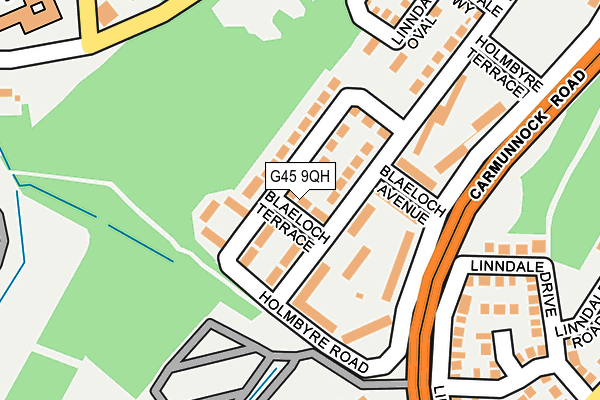 G45 9QH map - OS OpenMap – Local (Ordnance Survey)