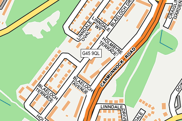 G45 9QL map - OS OpenMap – Local (Ordnance Survey)