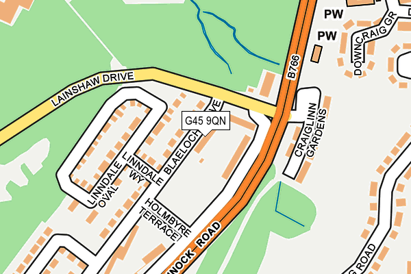 G45 9QN map - OS OpenMap – Local (Ordnance Survey)