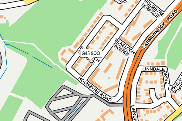 G45 9QQ map - OS OpenMap – Local (Ordnance Survey)