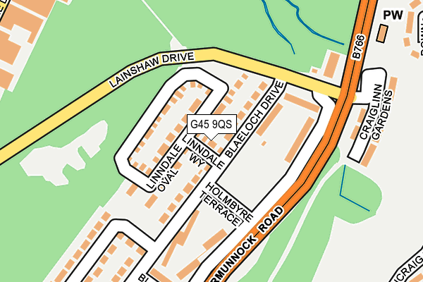 G45 9QS map - OS OpenMap – Local (Ordnance Survey)