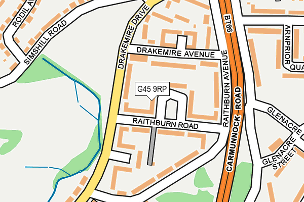 G45 9RP map - OS OpenMap – Local (Ordnance Survey)