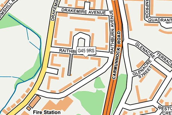 G45 9RS map - OS OpenMap – Local (Ordnance Survey)