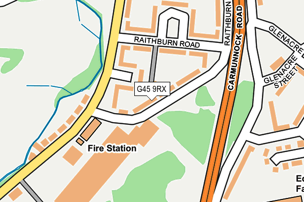 G45 9RX map - OS OpenMap – Local (Ordnance Survey)