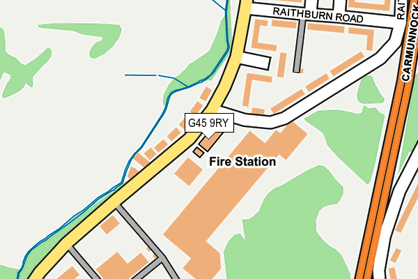 G45 9RY map - OS OpenMap – Local (Ordnance Survey)