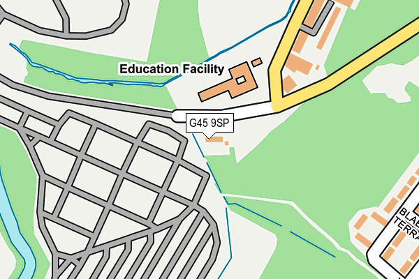 G45 9SP map - OS OpenMap – Local (Ordnance Survey)