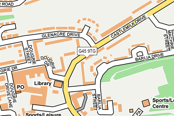 G45 9TG map - OS OpenMap – Local (Ordnance Survey)